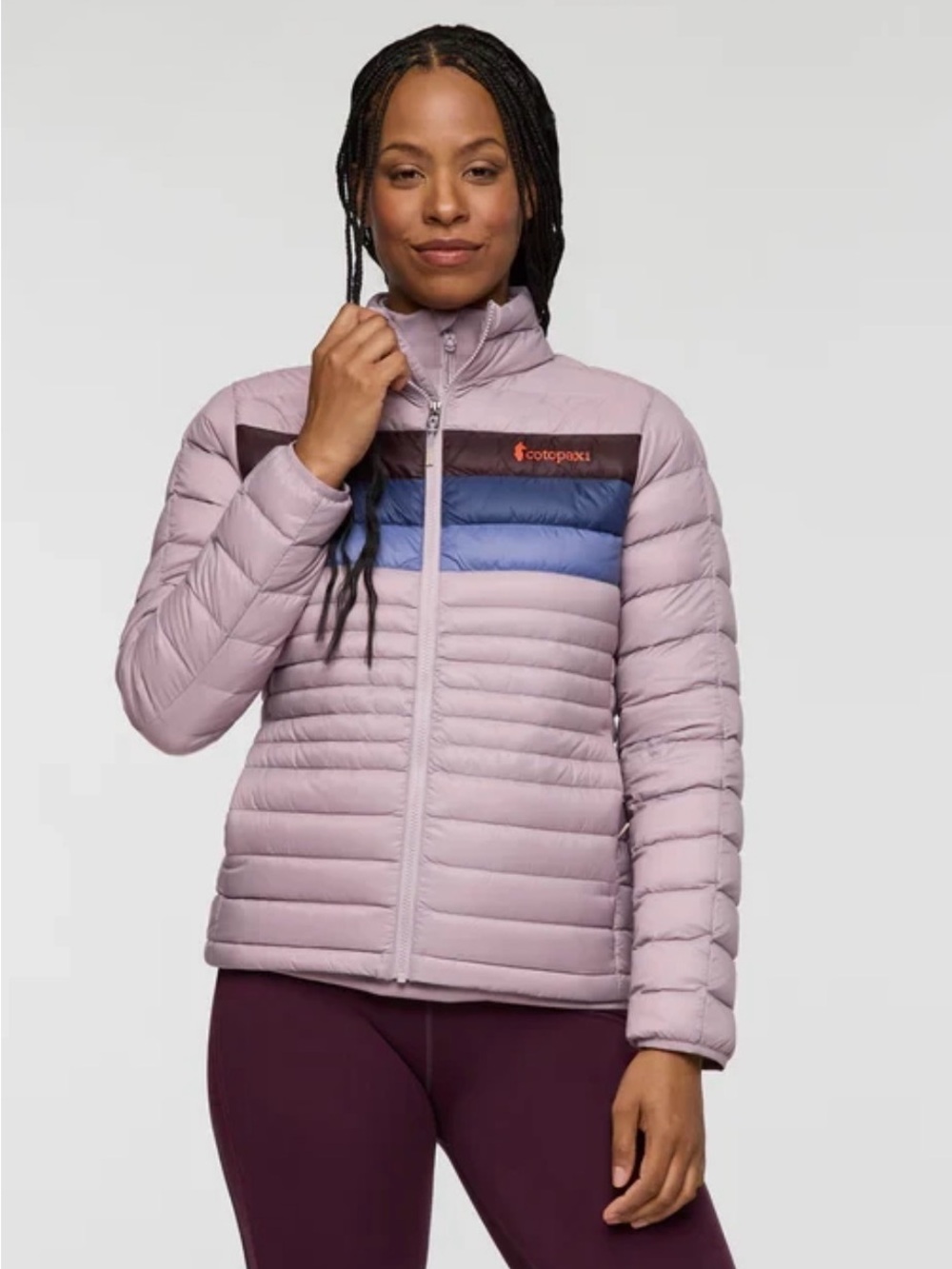 NEW Cotopaxi Fuego Down Jacket Quartz Stripes Purple Medium